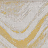 8' X 11' Ivory Or Gold Abstract Brushstrokes Indoor Area Rug - Homeroots