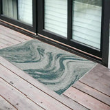 3' X 4' Gray Abstract Indoor Outdoor Area Rug - Homeroots