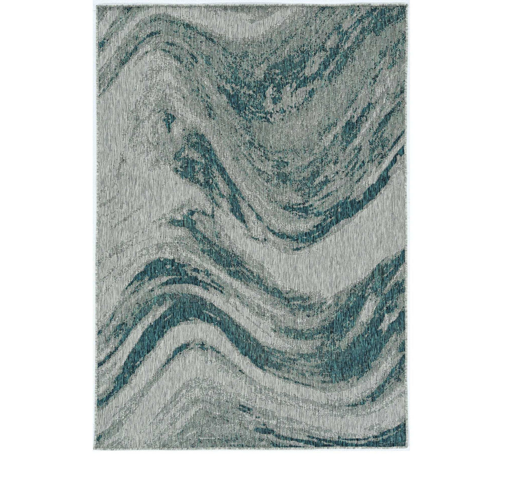 3' X 4' Gray Abstract Indoor Outdoor Area Rug - Homeroots - Flyclothing LLC