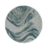 8' Round Gray Abstract Indoor Outdoor Area Rug - Homeroots