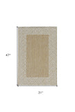 3' X 4' Natural Geometric Area Rug - Homeroots