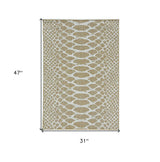 3' X 4' Ivory Abstract Indoor Outdoor Area Rug - Homeroots - Flyclothing LLC