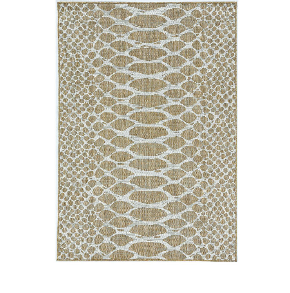 3' X 5' Brown and Ivory Abstract Indoor Outdoor Area Rug - Homeroots - Flyclothing LLC