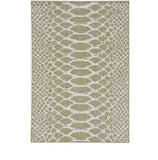 3' X 5' Brown and Ivory Abstract Indoor Outdoor Area Rug - Homeroots
