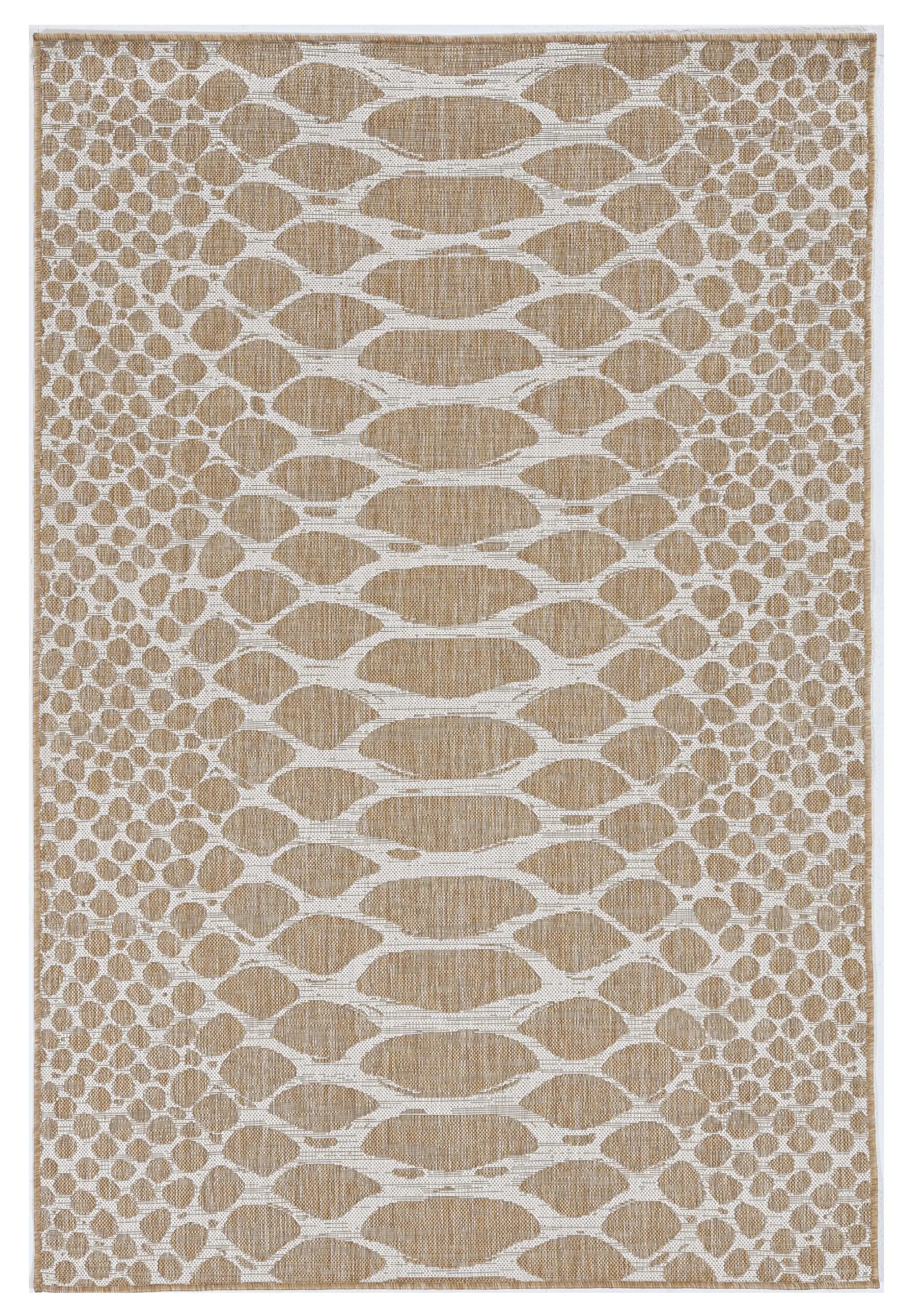 8' X 11' Ivory Abstract Indoor Outdoor Area Rug - Homeroots - Flyclothing LLC