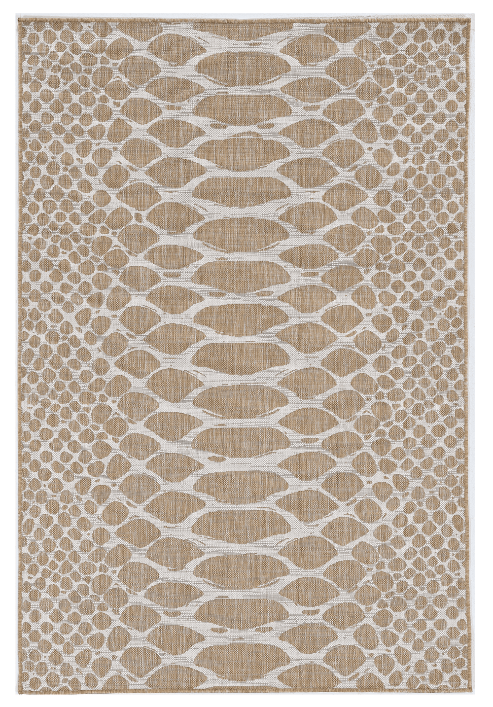 8' X 11' Ivory Abstract Indoor Outdoor Area Rug - Homeroots - Flyclothing LLC