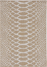 8' X 11' Ivory Abstract Indoor Outdoor Area Rug - Homeroots - Flyclothing LLC