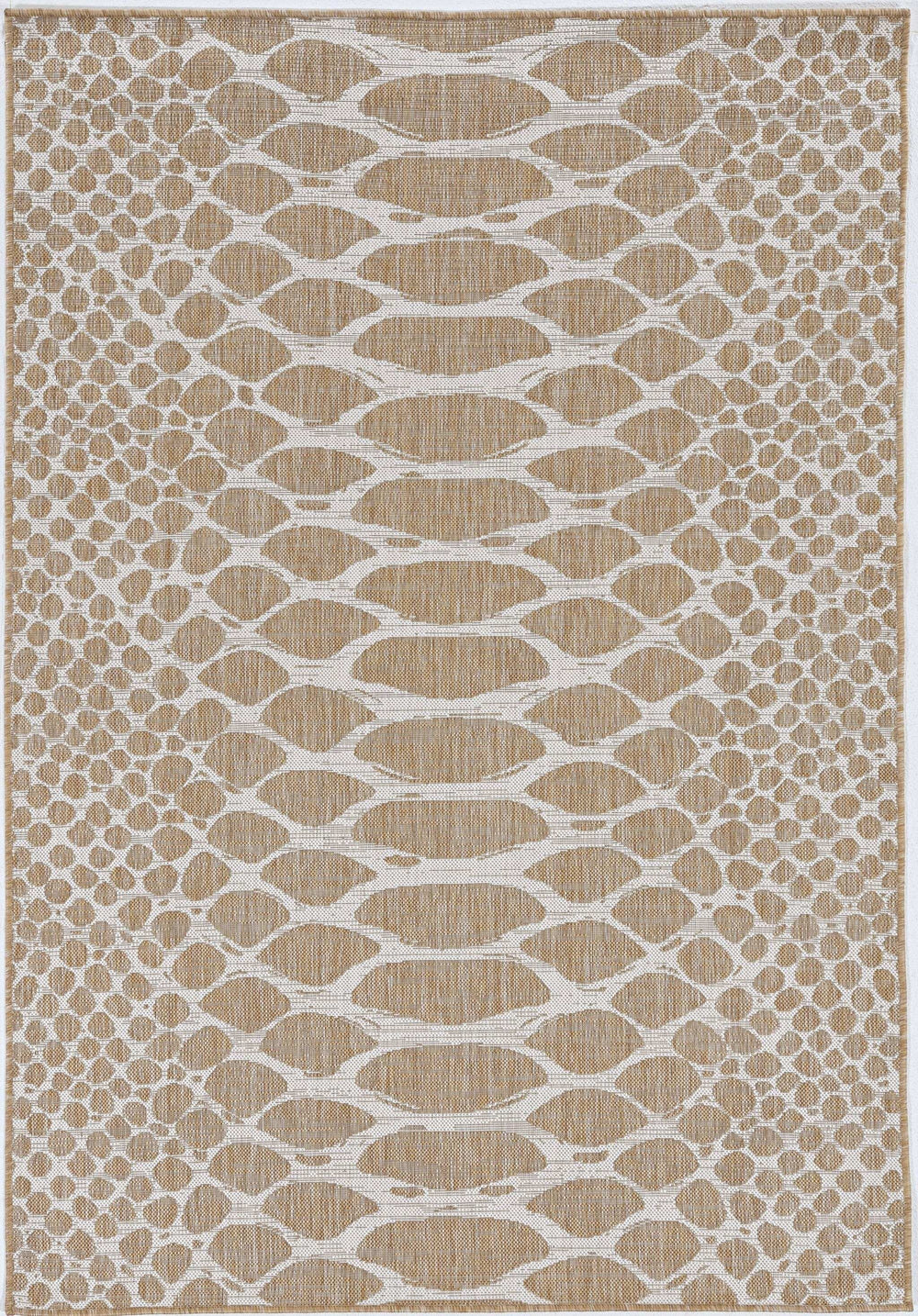8' X 11' Ivory Abstract Indoor Outdoor Area Rug - Homeroots - Flyclothing LLC