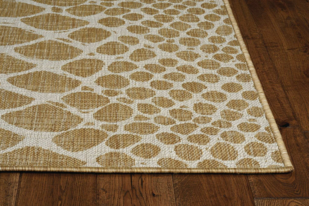 8' X 11' Ivory Abstract Indoor Outdoor Area Rug - Homeroots - Flyclothing LLC