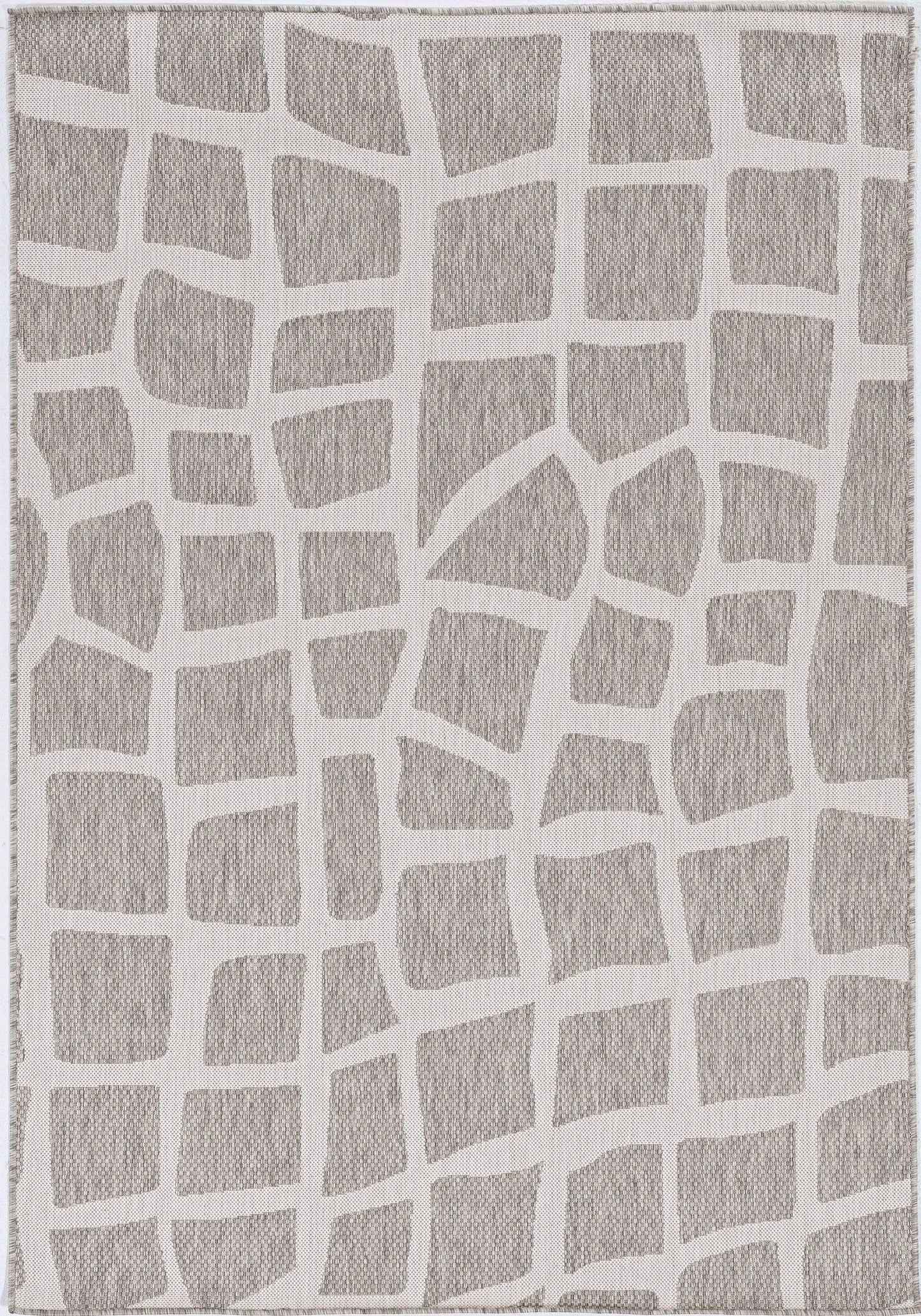 3' X 4' Gray and Ivory Cobblestone Area Rug - Homeroots - Flyclothing LLC