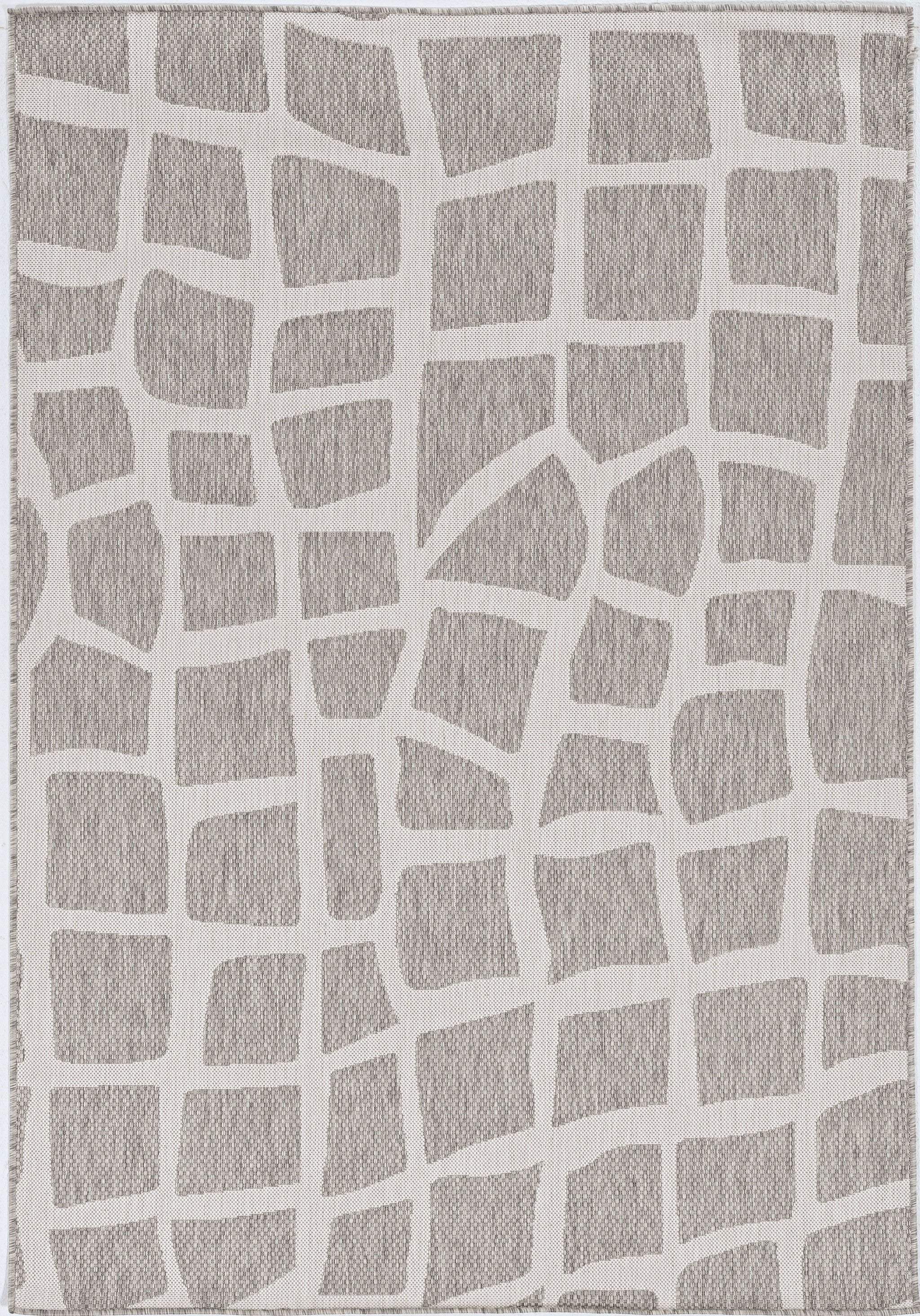 3' X 4' Gray and Ivory Cobblestone Area Rug - Homeroots - Flyclothing LLC