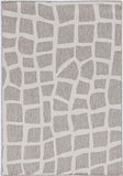 3' X 4' Gray and Ivory Cobblestone Area Rug - Homeroots
