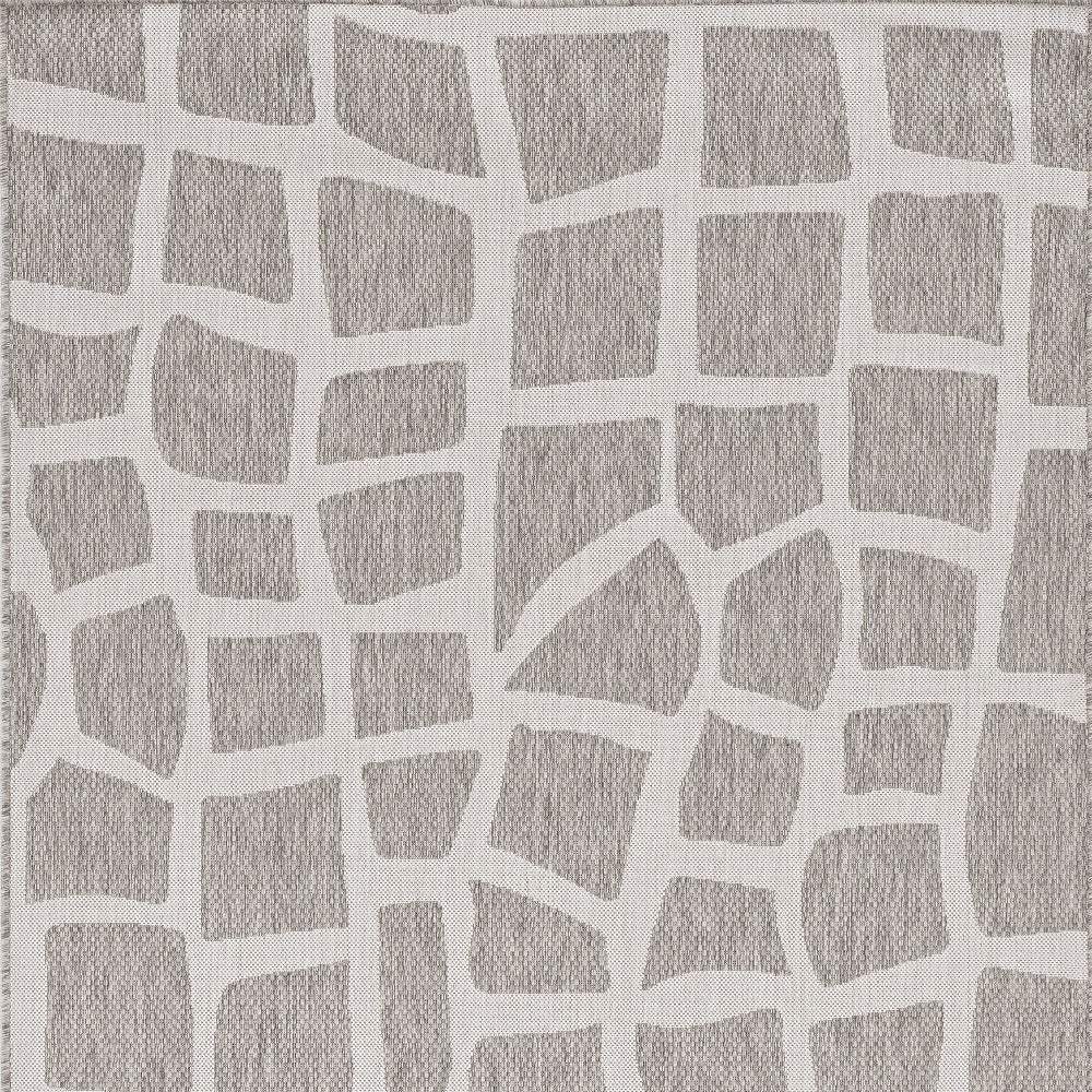 3' X 4' Gray and Ivory Cobblestone Area Rug - Homeroots - Flyclothing LLC