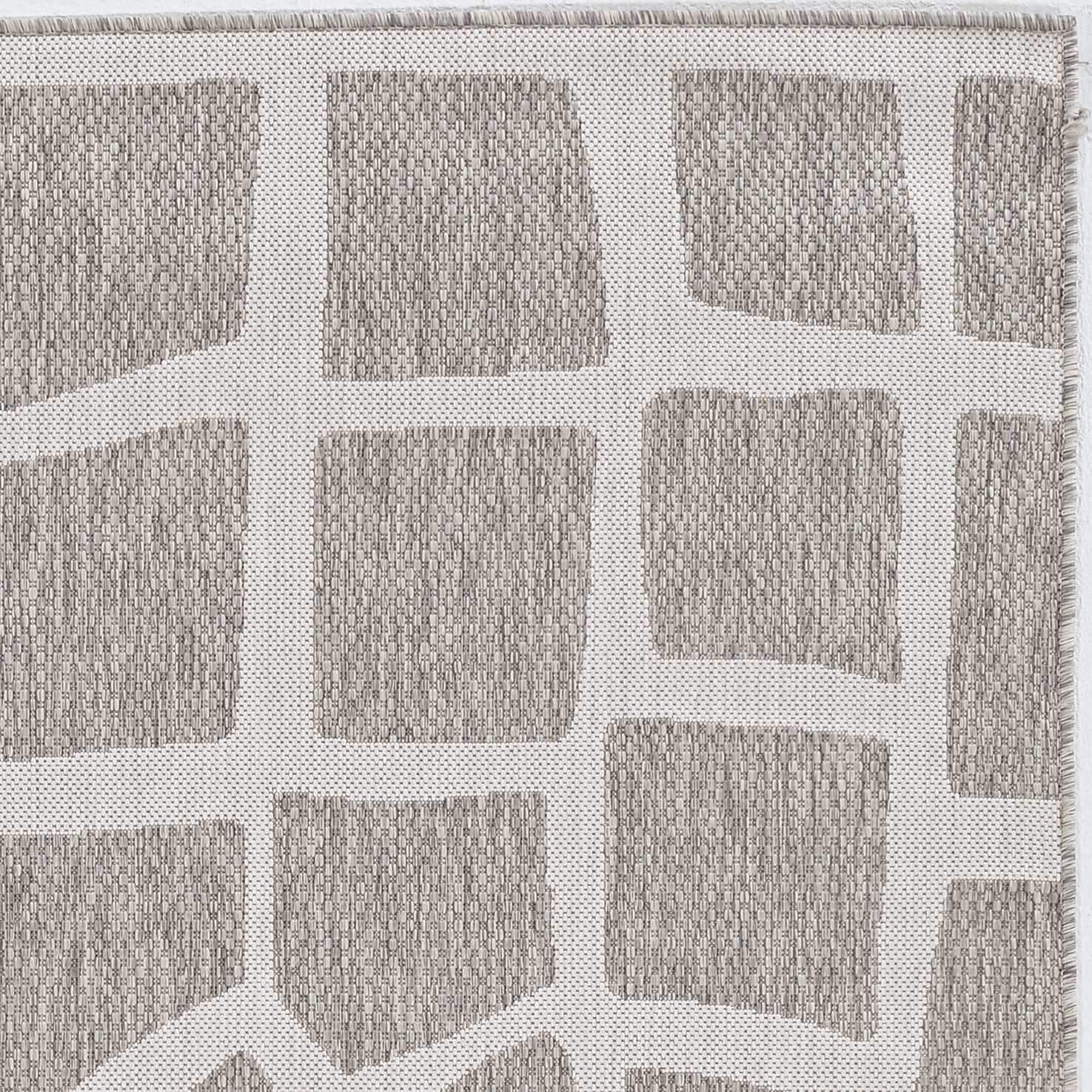 3' X 5' Gray and Ivory Cobblestone Area Rug - Homeroots - Flyclothing LLC