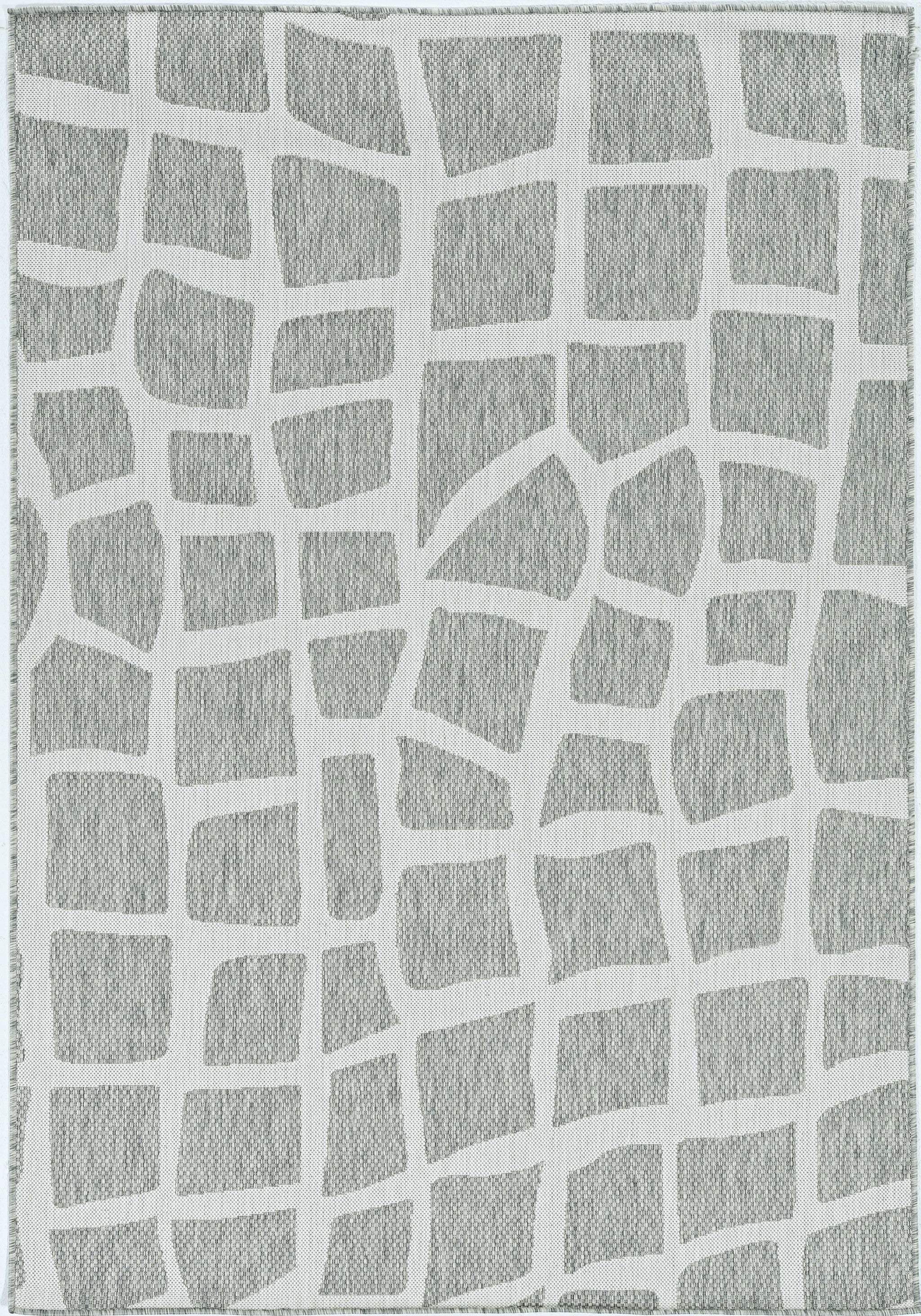 3' X 5' Gray and Ivory Cobblestone Area Rug - Homeroots - Flyclothing LLC