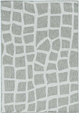 3' X 5' Gray and Ivory Cobblestone Area Rug - Homeroots