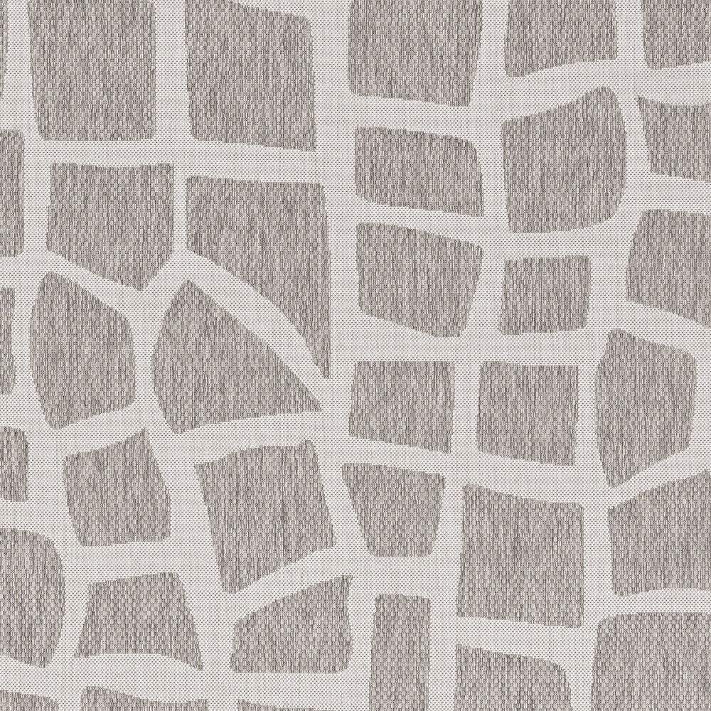 3' X 5' Gray and Ivory Cobblestone Area Rug - Homeroots - Flyclothing LLC