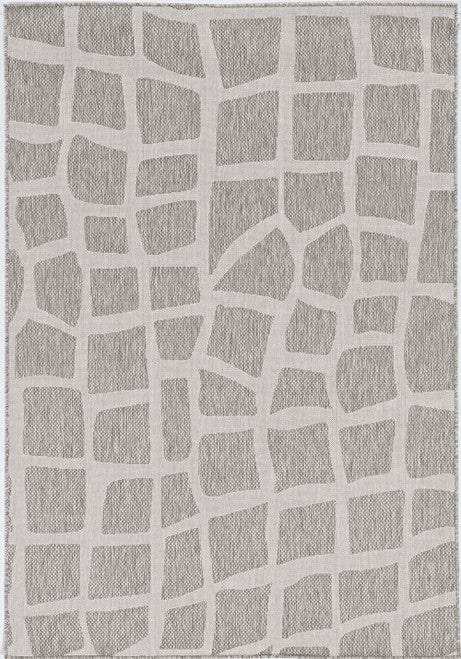 5' X 8' Gray Abstract Indoor Outdoor Area Rug - Homeroots - Flyclothing LLC