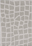 5' X 8' Gray Abstract Indoor Outdoor Area Rug - Homeroots