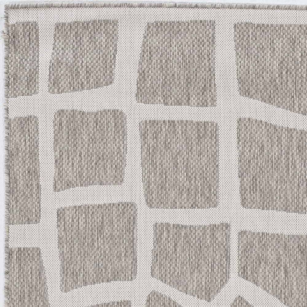 5' X 8' Gray Abstract Indoor Outdoor Area Rug - Homeroots - Flyclothing LLC