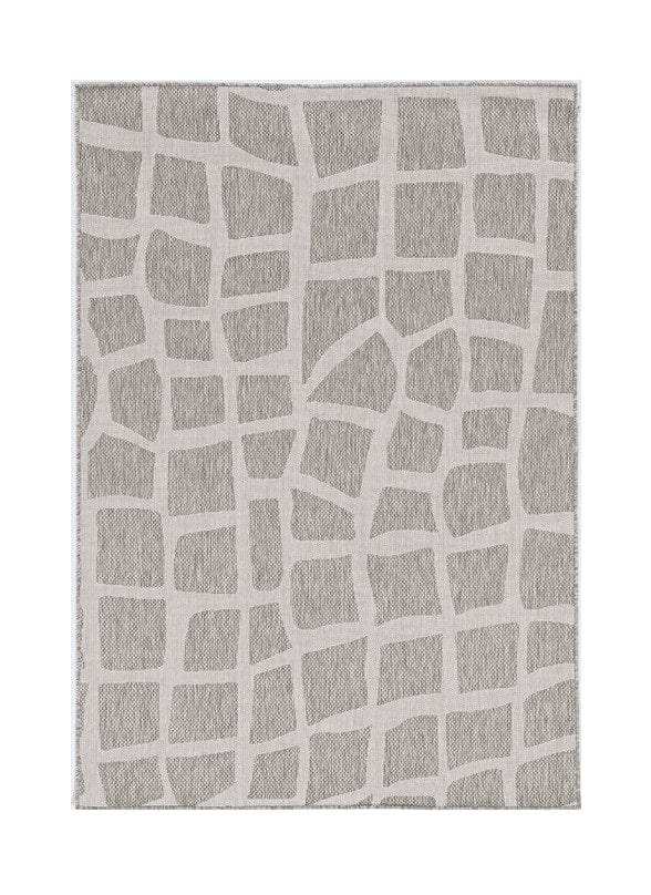 5' X 8' Gray Abstract Indoor Outdoor Area Rug - Homeroots - Flyclothing LLC