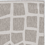 8' Round Ivory Or Grey Abstract Tiles Indoor Outdoor Area Rug - Homeroots - Flyclothing LLC
