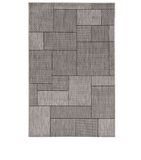 3' X 5' Gray Abstract Indoor Outdoor Area Rug - Homeroots