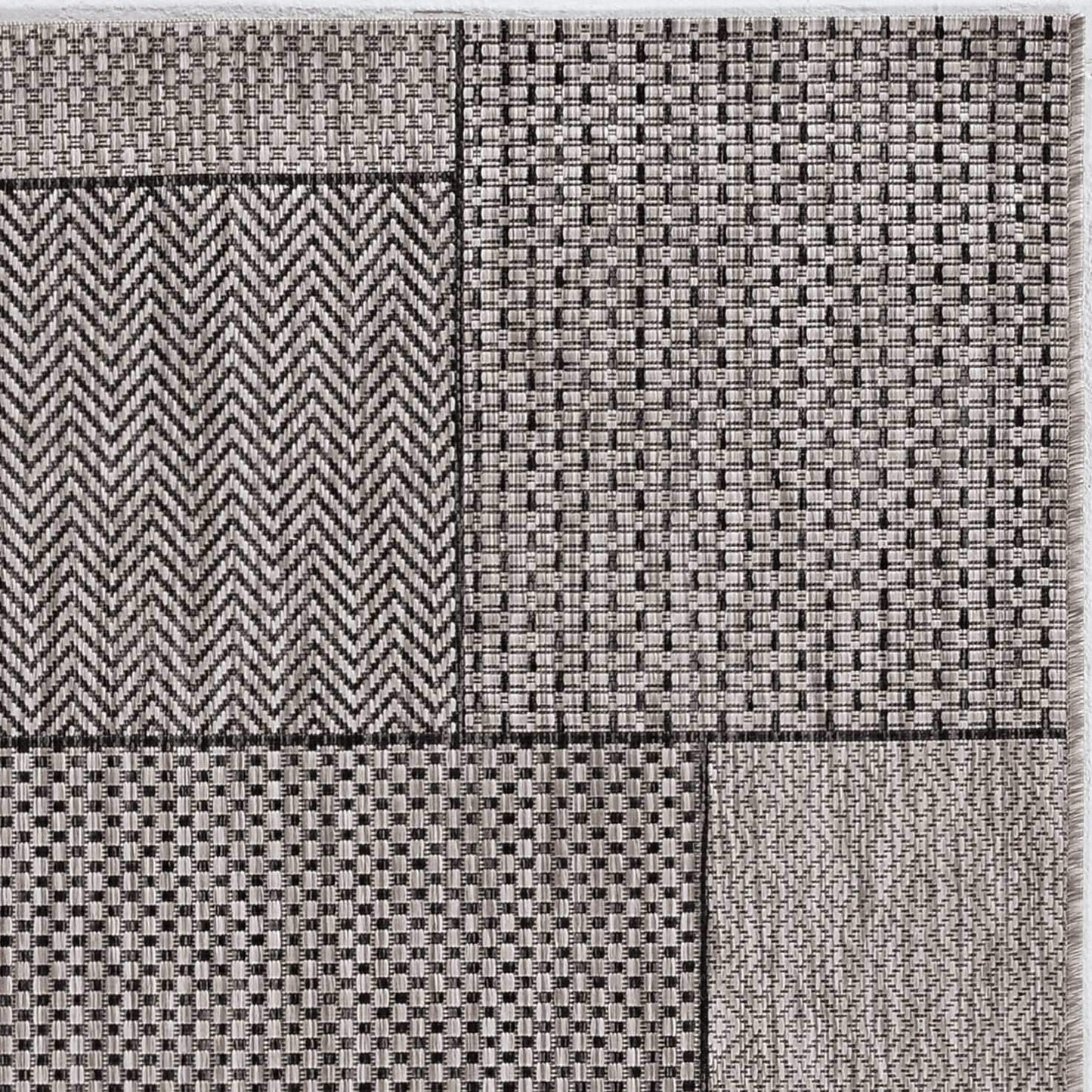 8' X 11' Gray Southwestern Indoor Outdoor Area Rug - Homeroots - Flyclothing LLC