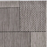 8' Round Gray Southwestern Indoor Outdoor Area Rug - Homeroots - Flyclothing LLC