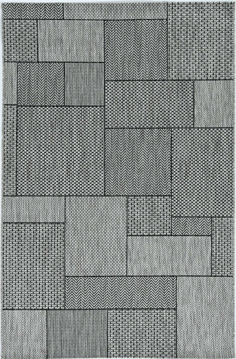 8' Round Gray Southwestern Indoor Outdoor Area Rug - Homeroots - Flyclothing LLC