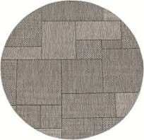 8' Round Gray Southwestern Indoor Outdoor Area Rug - Homeroots - Flyclothing LLC