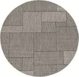 8' Round Gray Southwestern Indoor Outdoor Area Rug - Homeroots