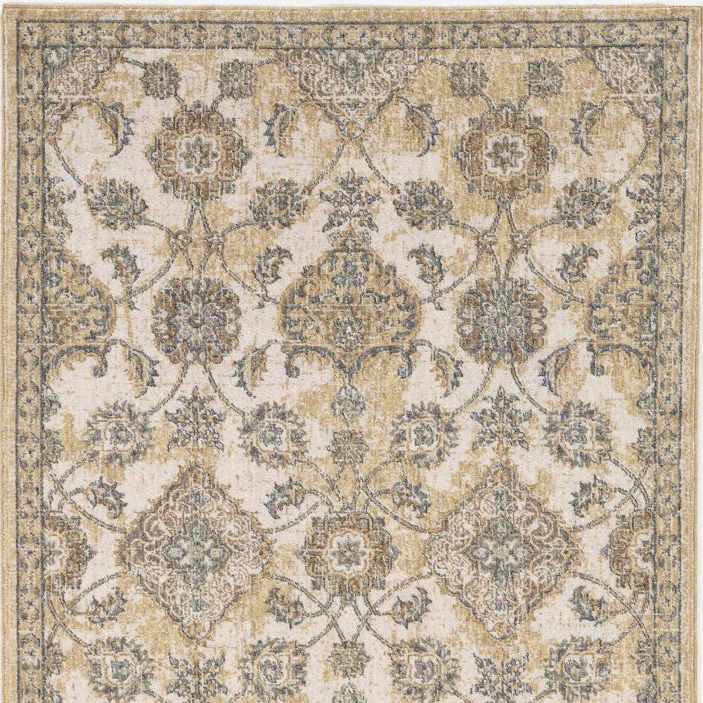 2' X 3' Ivory Wool Floral Vines Area Rug - Homeroots - Flyclothing LLC