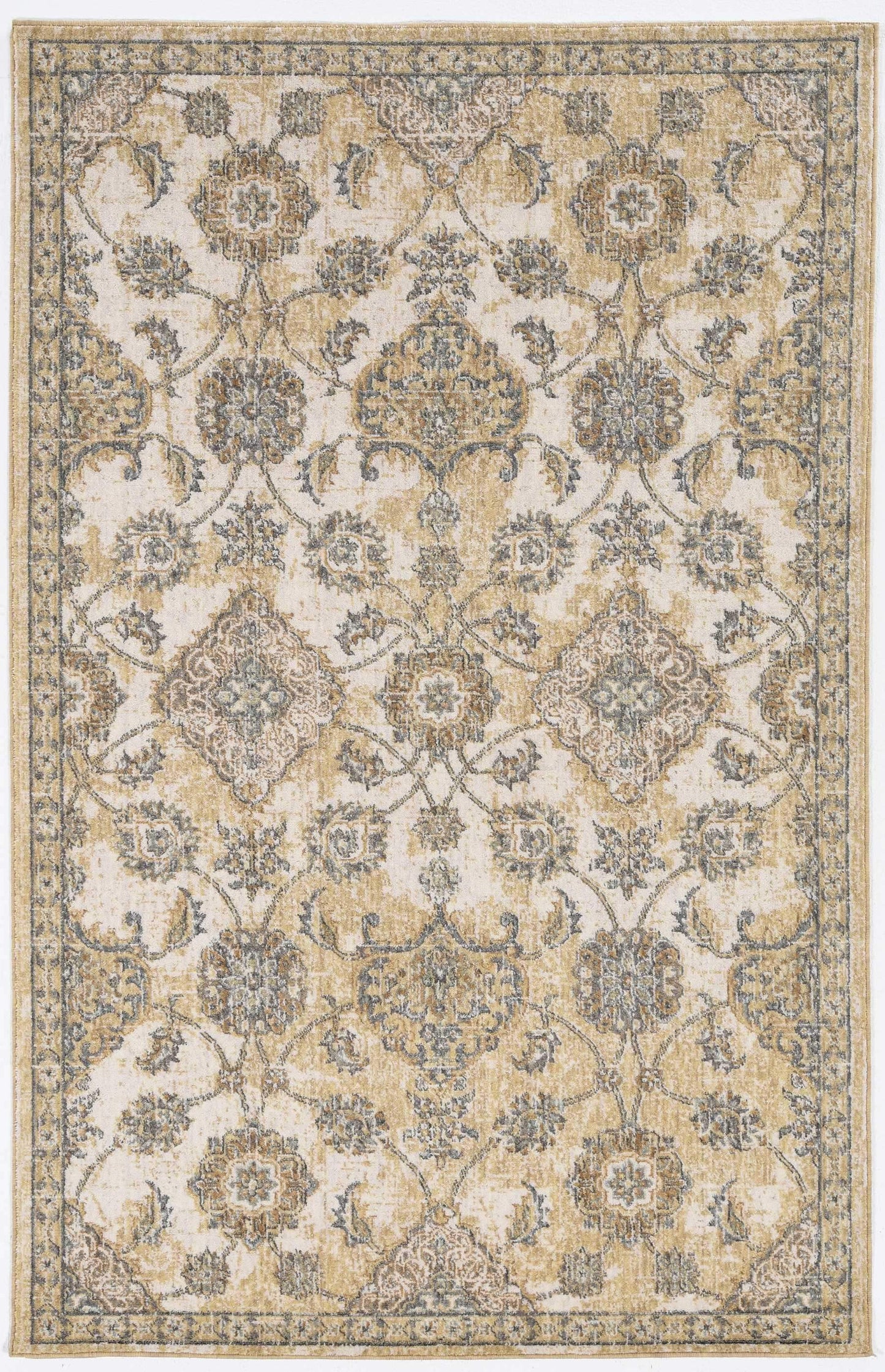 3' X 5' Ivory Wool Floral Vines Area Rug - Homeroots - Flyclothing LLC