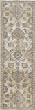 8' X 11' Ivory Sand Machine Woven Bordered Floral Vines Indoor Area Rug - Homeroots
