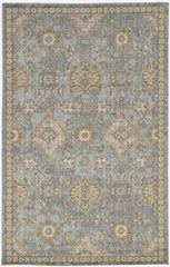 2' X 3' Sage Green Wool Floral Distressed Area Rug - Homeroots