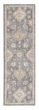 8' Sage Green Machine Woven Vintage Traditional Indoor Runner Rug - Homeroots