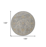 108 X 108 Sage Green Wool Rug - Homeroots