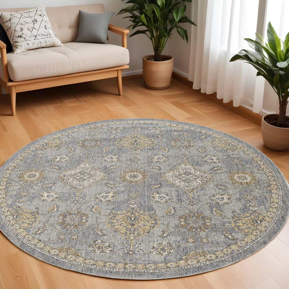 108 X 108 Sage Green Wool Rug - Homeroots