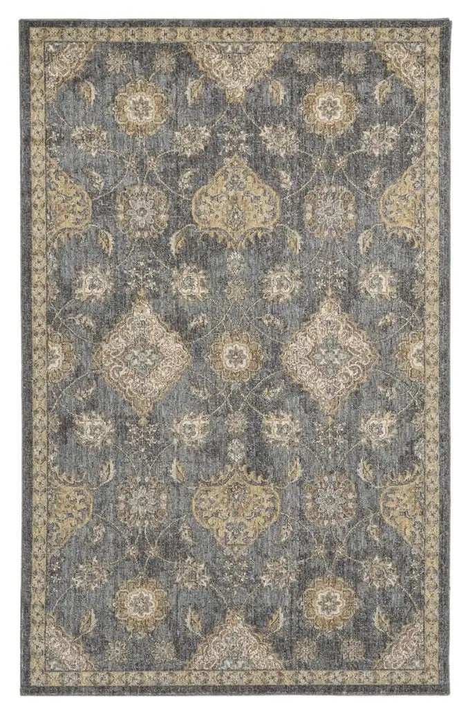 63 X 91 Slate Grey Wool Rug - Homeroots - Flyclothing LLC