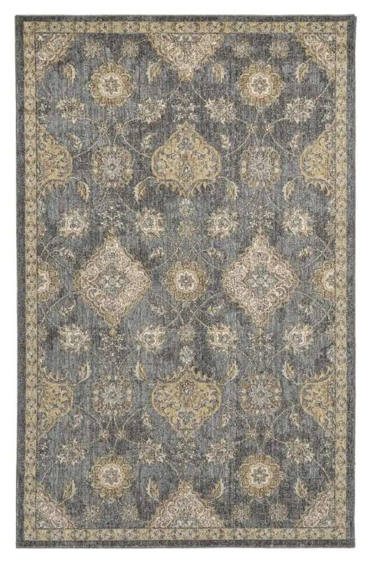 63 X 91 Slate Grey Wool Rug - Homeroots - Flyclothing LLC