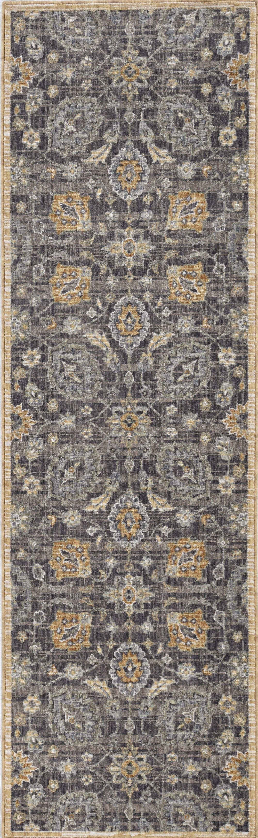 8' Taupe Machine Woven Vintage Traditional Indoor Runner Rug - Homeroots - Flyclothing LLC