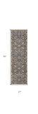 8' Taupe Machine Woven Vintage Traditional Indoor Runner Rug - Homeroots