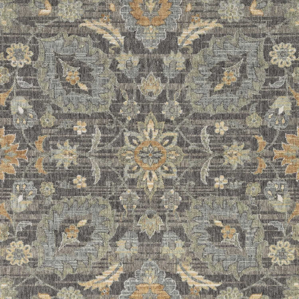 3' X 5' Taupe Floral Vine Bordered Wool Indoor Area Rug - Homeroots - Flyclothing LLC
