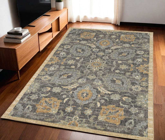 5' X 8' Taupe Machine Woven Traditional Indoor Area Rug - Homeroots - Flyclothing LLC
