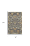 5' X 8' Taupe Machine Woven Traditional Indoor Area Rug - Homeroots