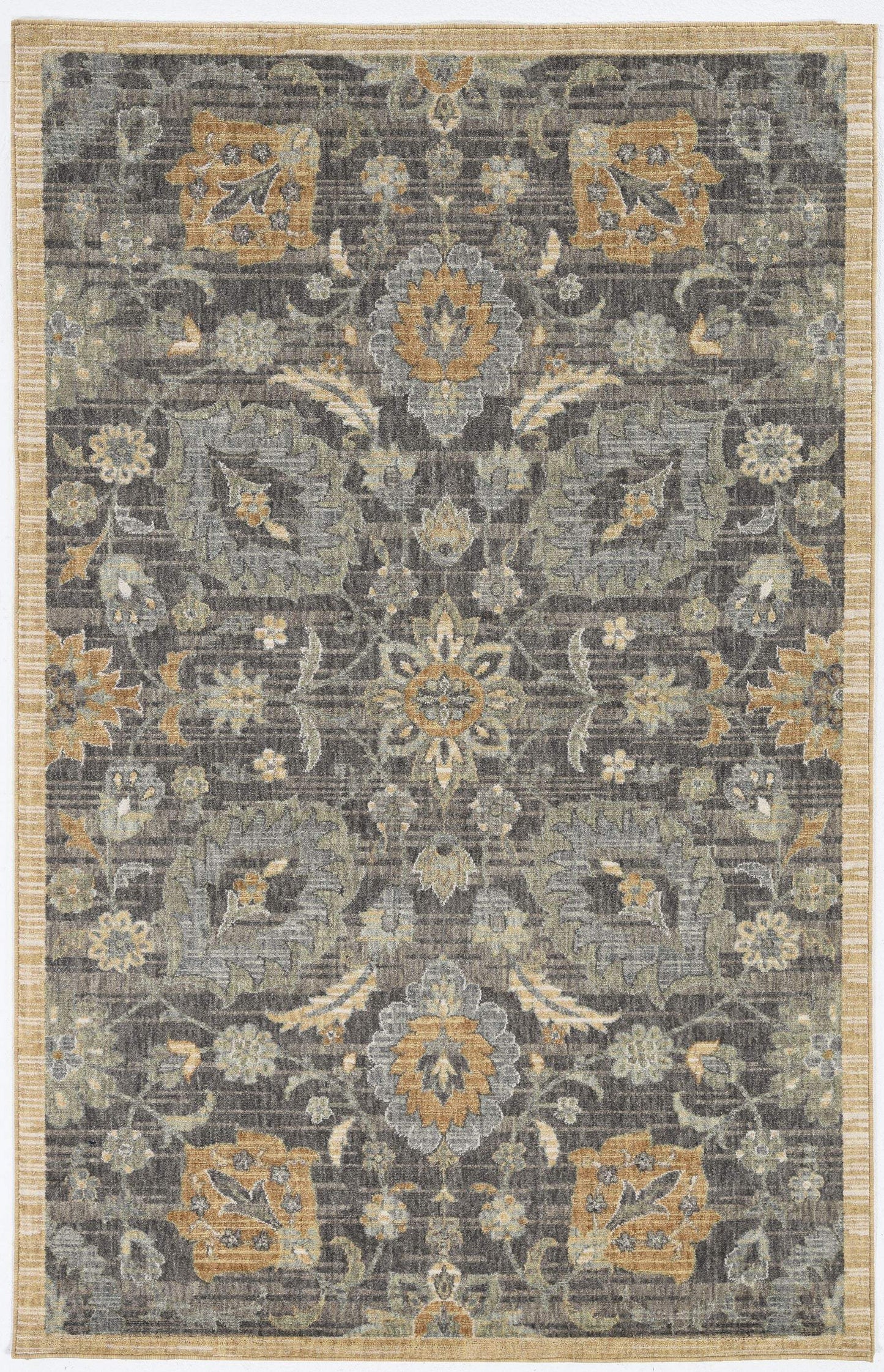 9' X 13' Taupe Machine Woven Vintage Floral Traditional Indoor Area Rug - Homeroots - Flyclothing LLC