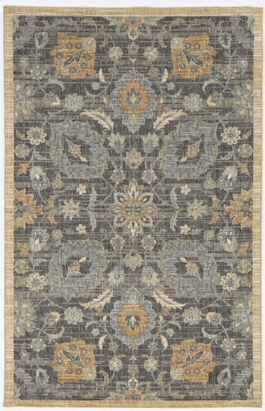 9' X 13' Taupe Machine Woven Vintage Floral Traditional Indoor Area Rug - Homeroots - Flyclothing LLC