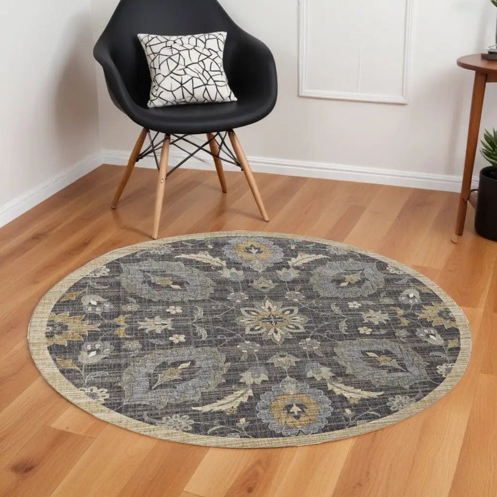 108 X 108 Taupe Wool Rug - Homeroots