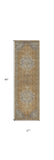 2' X 7' Coffee Vintage Medallion Bordered Wool Indoor Runner Rug - Homeroots - Flyclothing LLC